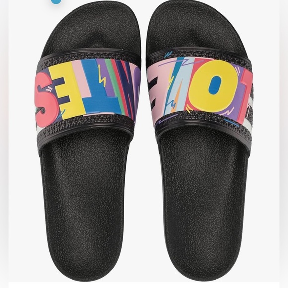 adidas Shoes - adidas Originals size 4 Adilette Slide Sandal, Black/White/Black